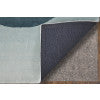 Katya Modern/Mid-Century Modern/Casual Blue/White Area Rug