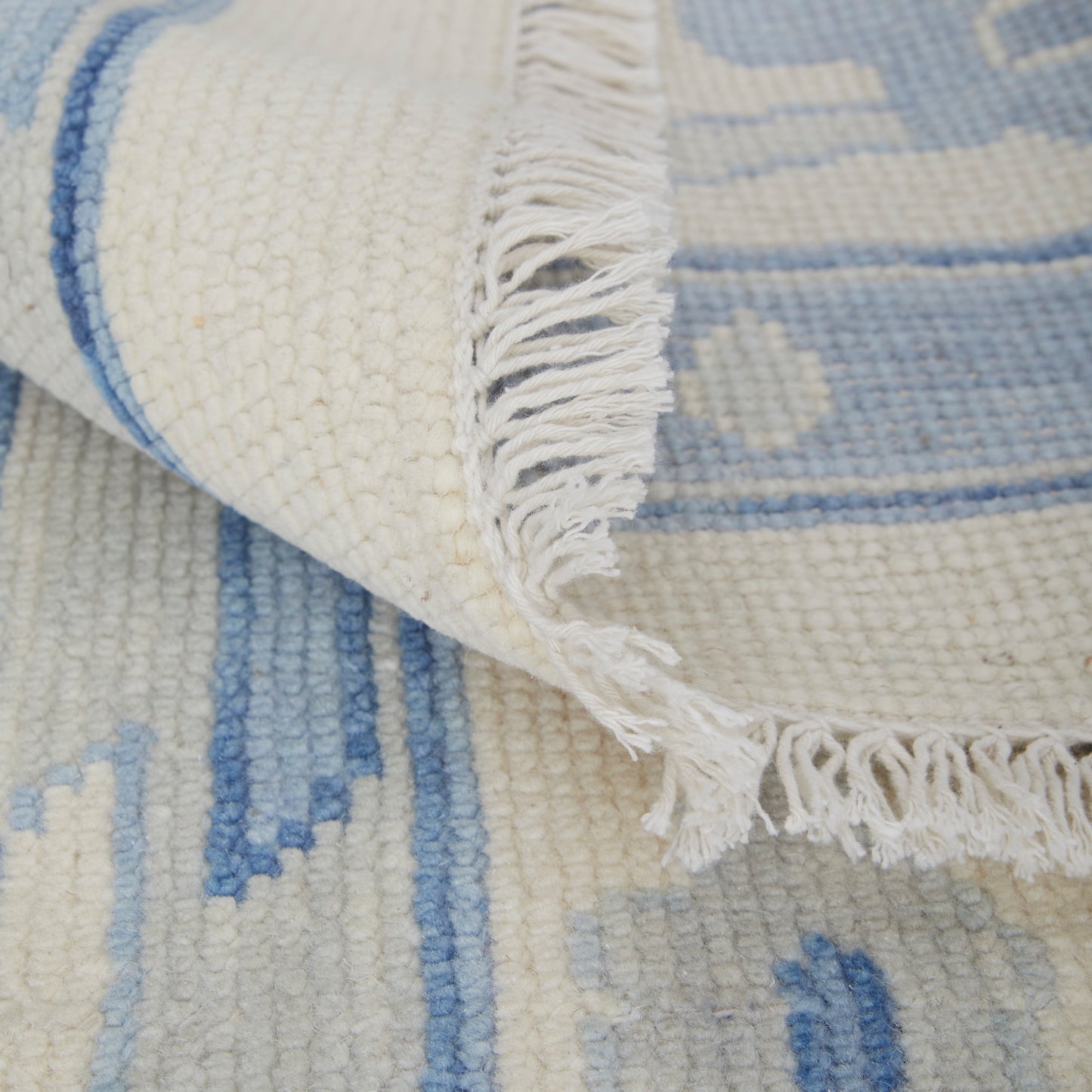 Karina Transitional/Craftsman/Casual Floral & Botanical/Scroll/Bordered Ivory/Blue - Feizy Rug