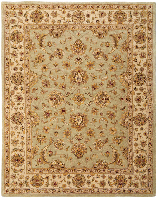 Wagner Traditional/Classic/Vintage Oriental/Persian/Bordered Tan/Brown/Green - Feizy Rug