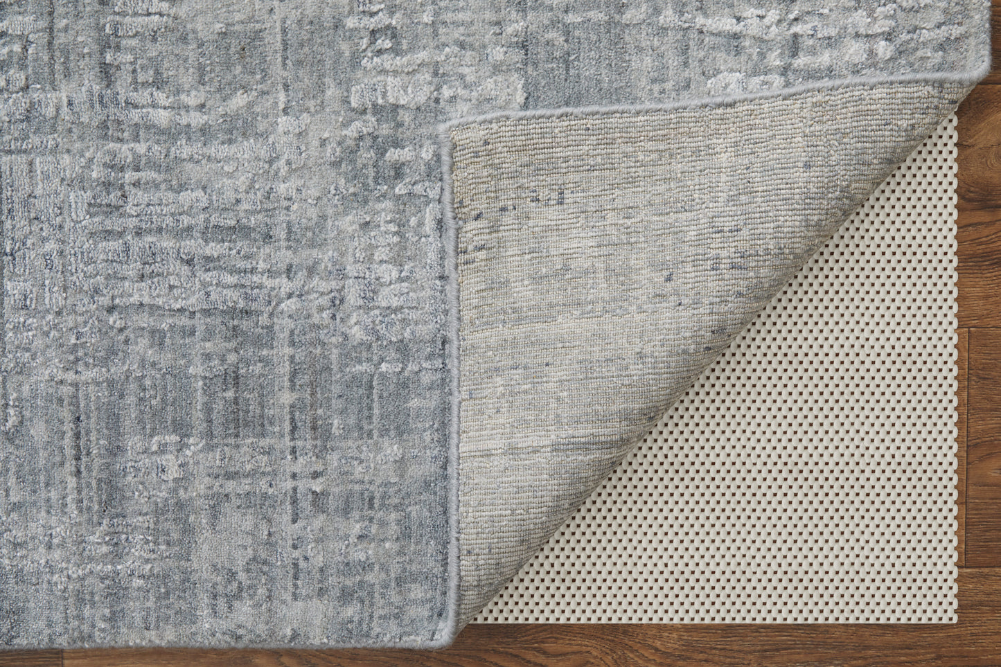 Eastfield Modern/Casual Abstract/Distressed Blue/Silver - Feizy Rug