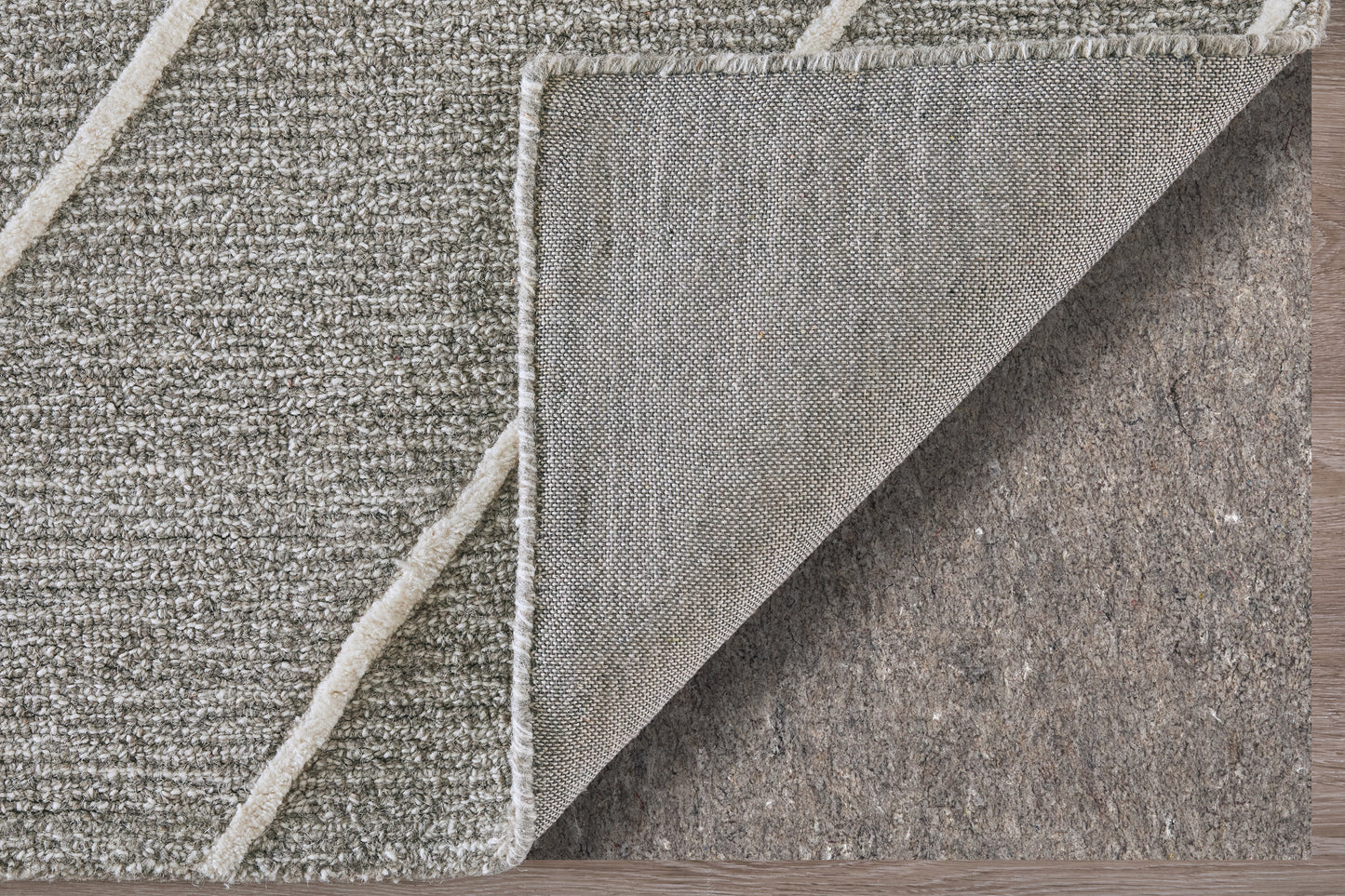 Euclid Transitional/Industrial/Farmhouse Abstract/Geometric Taupe/Ivory/Gray - Feizy Rug