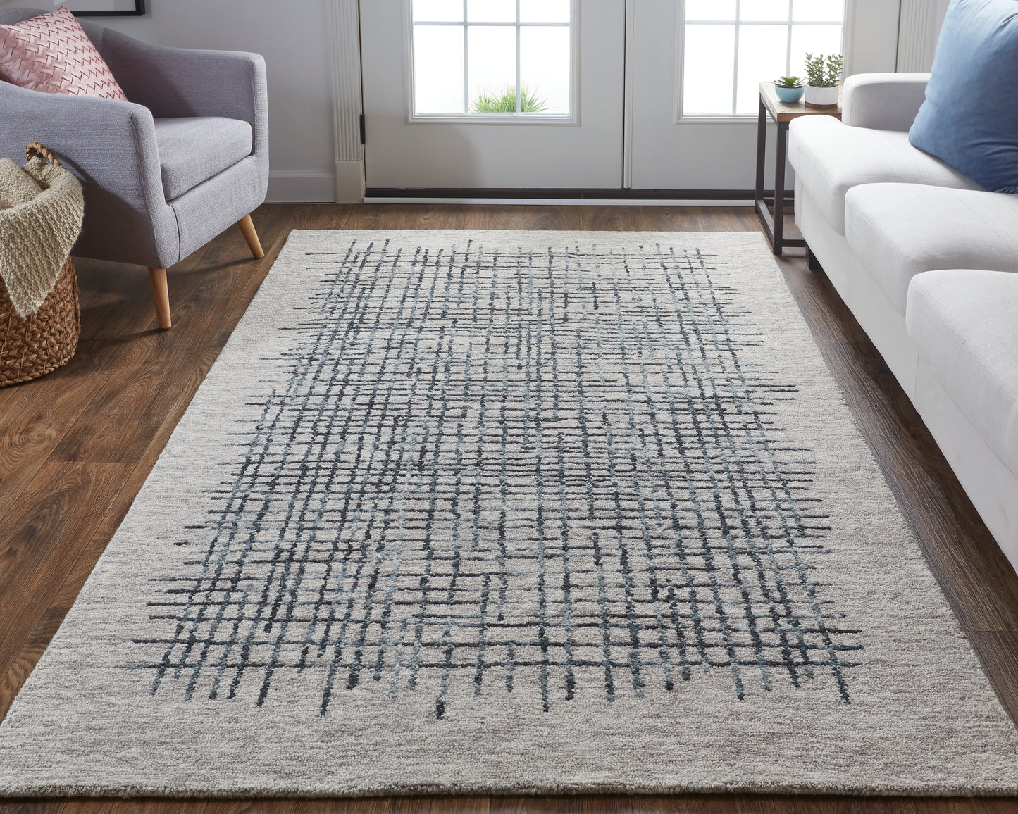 Maddox Transitional/Casual Gray/Green/Tan Area Rug