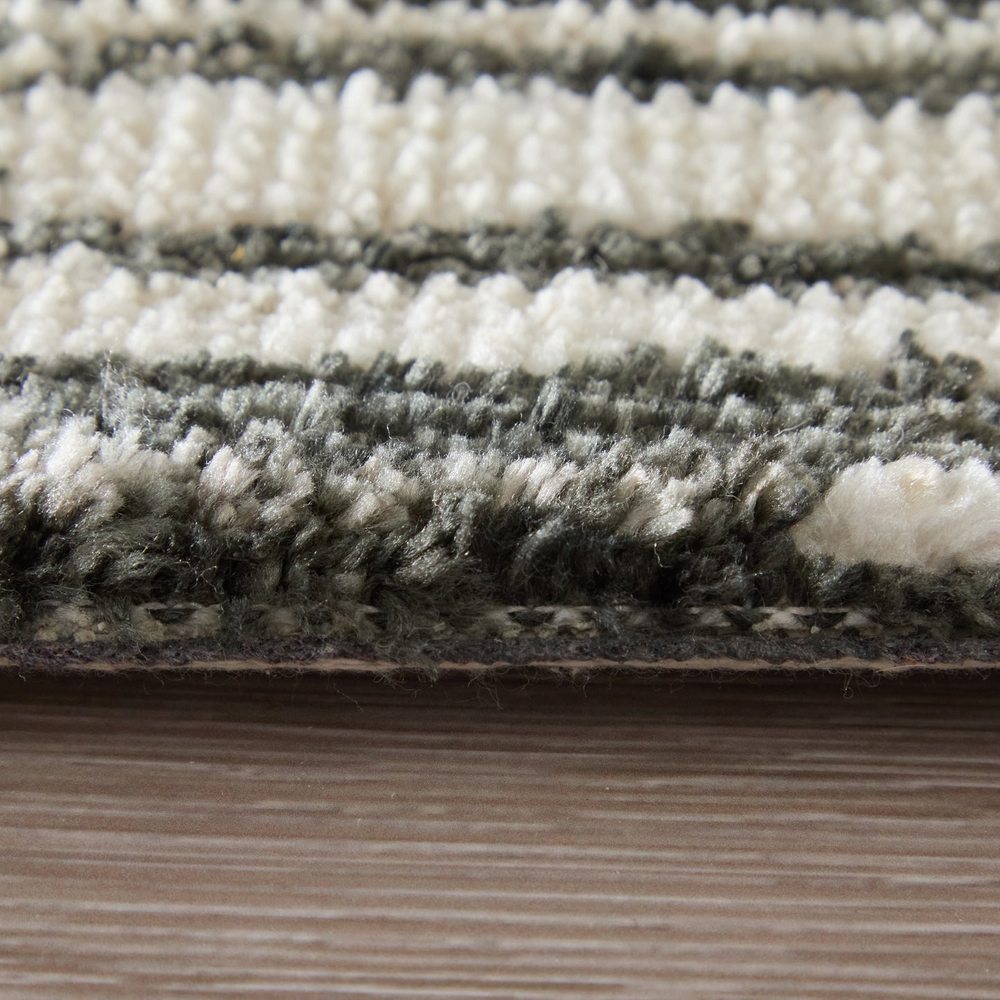 Colton Modern/Industrial Abstract/Stripes/Distressed Black/Ivory - Feizy Rug