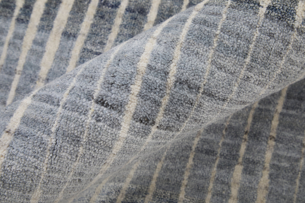Eastfield Modern/Casual Abstract/Distressed Blue/Ivory/Gray 69AH - Feizy Rug