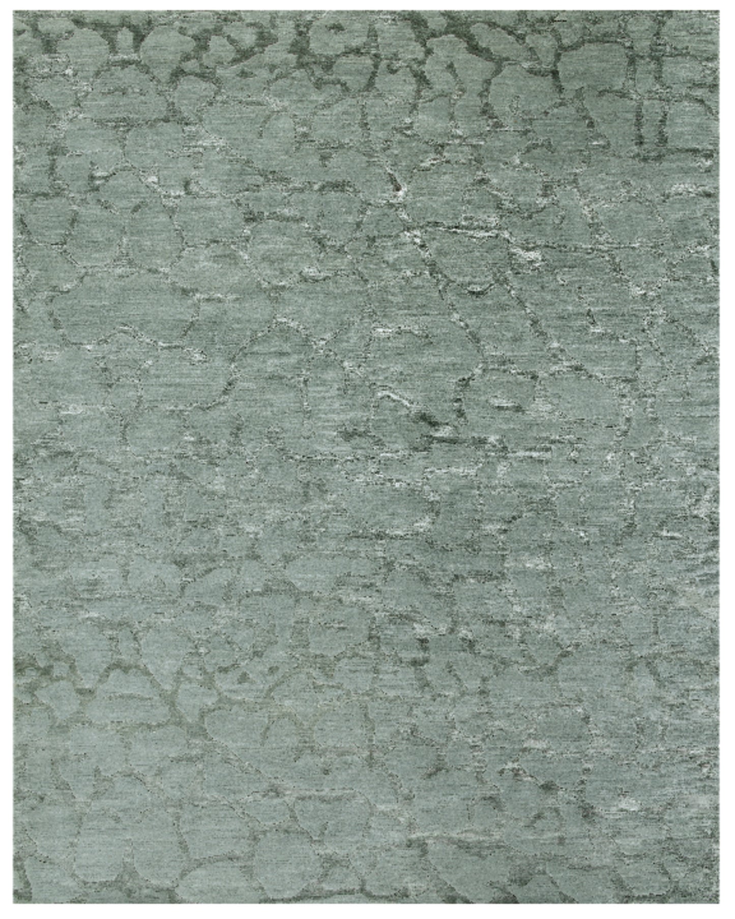 Congo Modern/Casual Distressed/Abstract Green/Blue - Feizy Rug