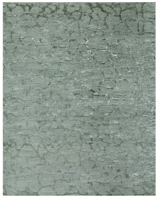 Congo Modern/Casual Distressed/Abstract Green/Blue - Feizy Rug