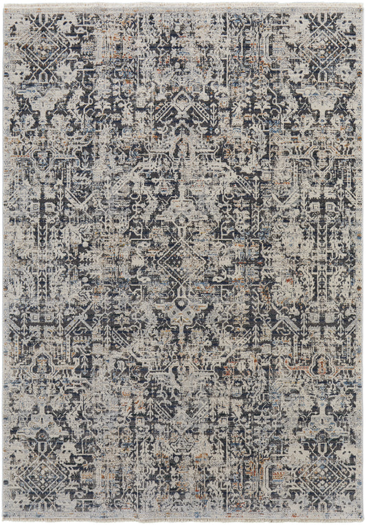 Kaia Transitional/Casual/Farmhouse Ivory/Gray/Taupe Accent Rug