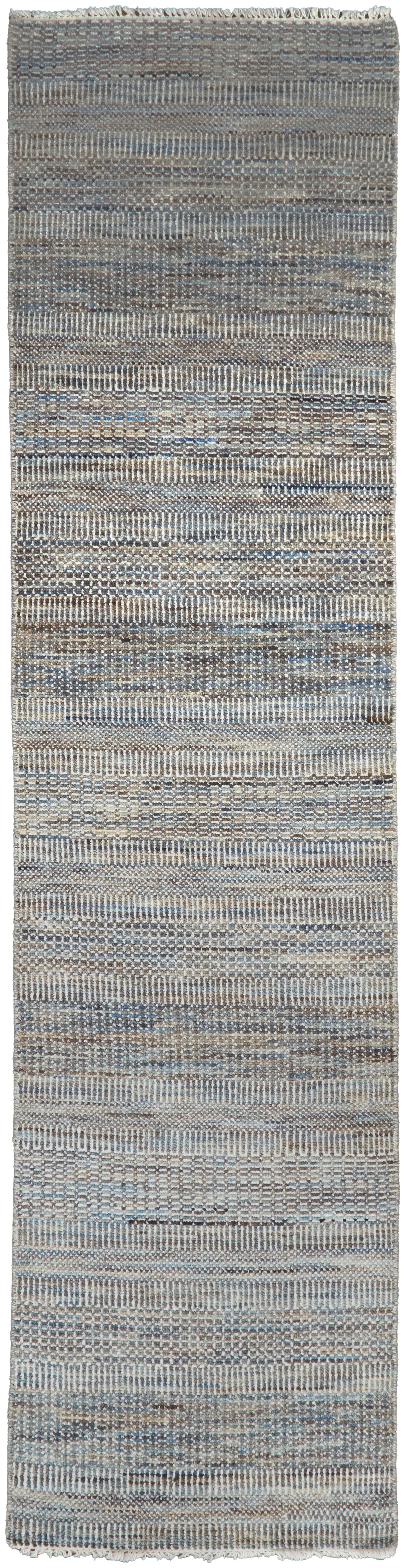 Janson Transitional/Casual/Farmhouse Stripes/Solid Silver - Feizy Rug