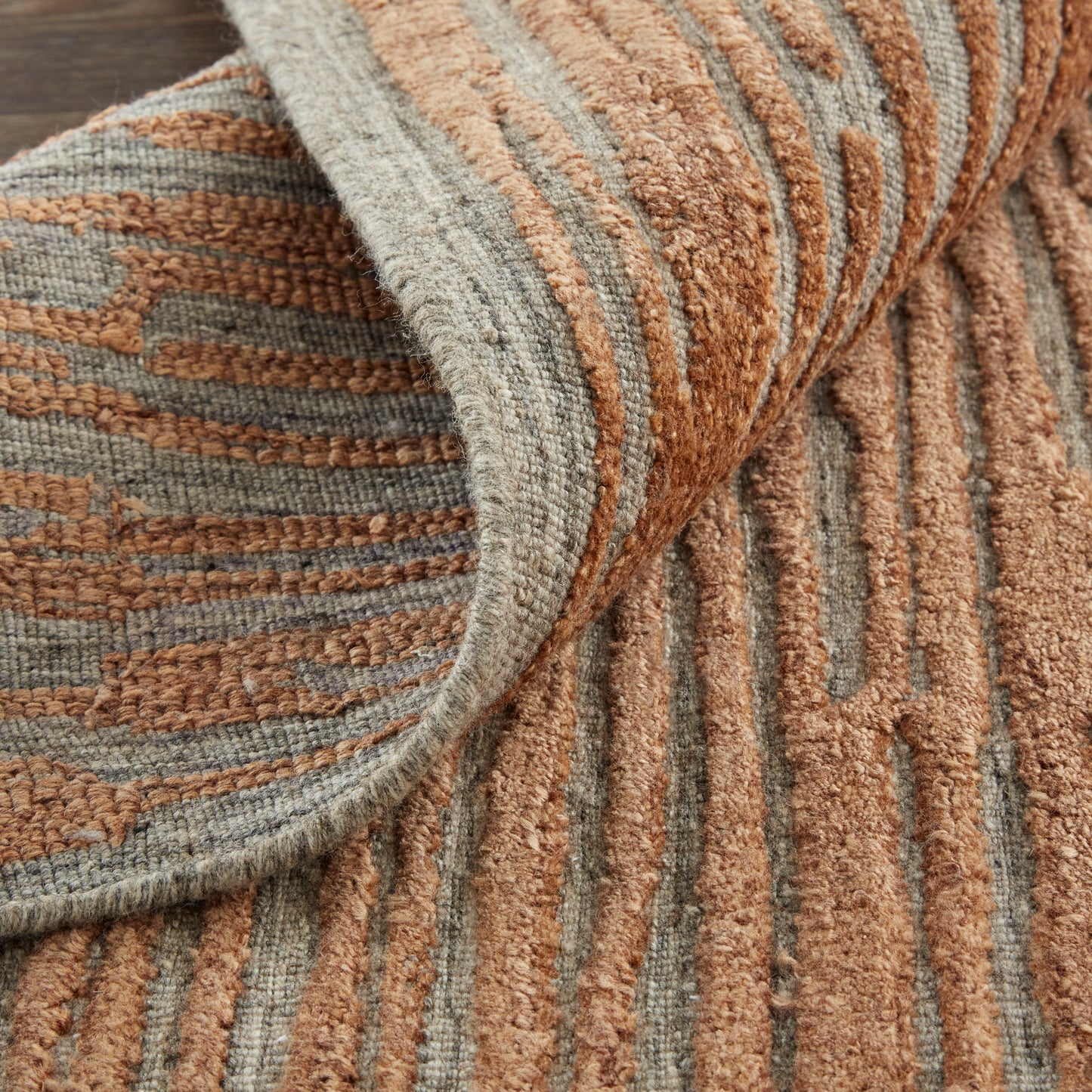 Braeside Transitional/Casual Orange/Gray Accent Rug  Feizy Rugs Small Parcel,Feizy Rugs,Braeside,Orange/Gray,2' x 3',Accent Rug,Viscose/Wool,Transitional/Casual,India