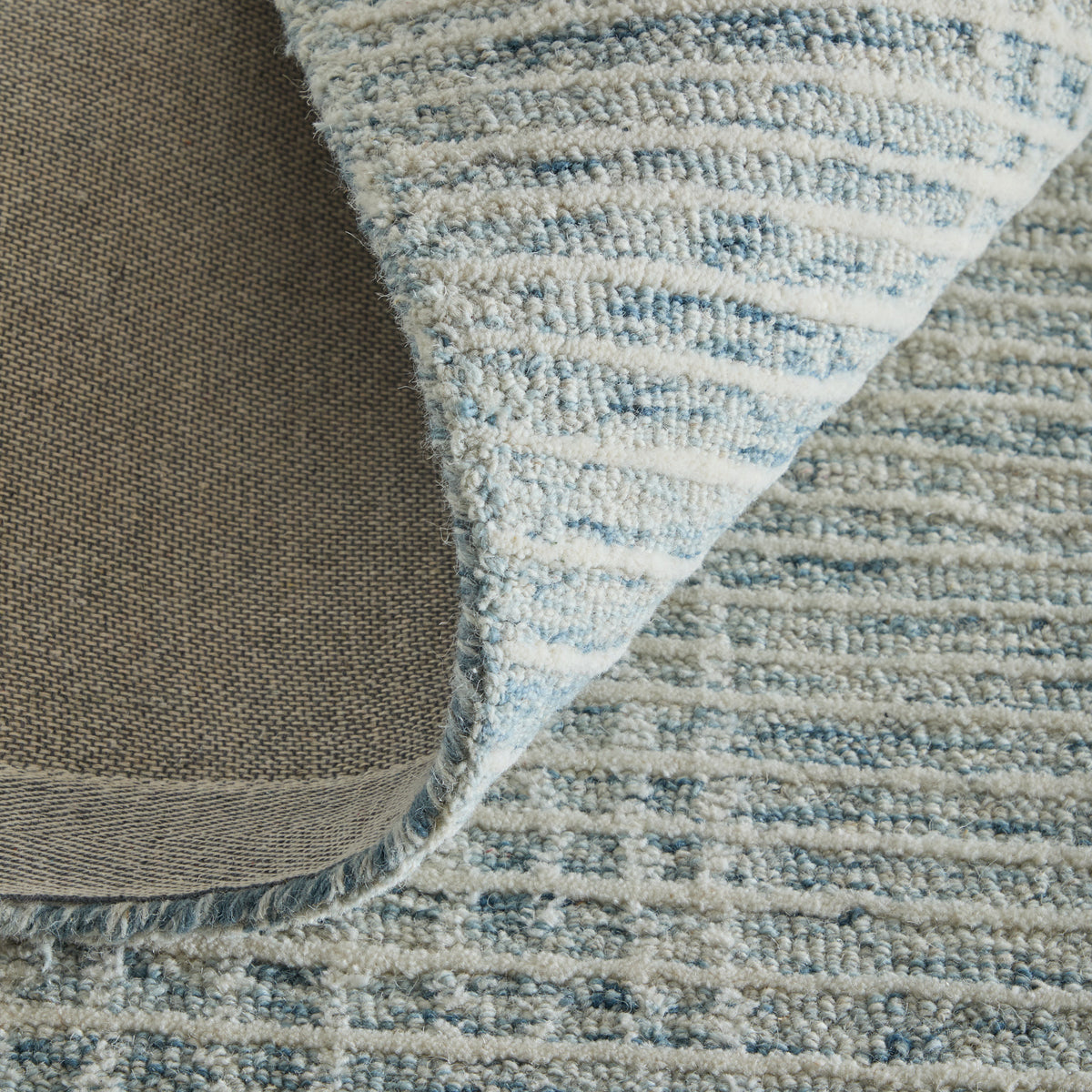 Winston Modern Plaid/Stripes Blue/Ivory - Feizy Rug