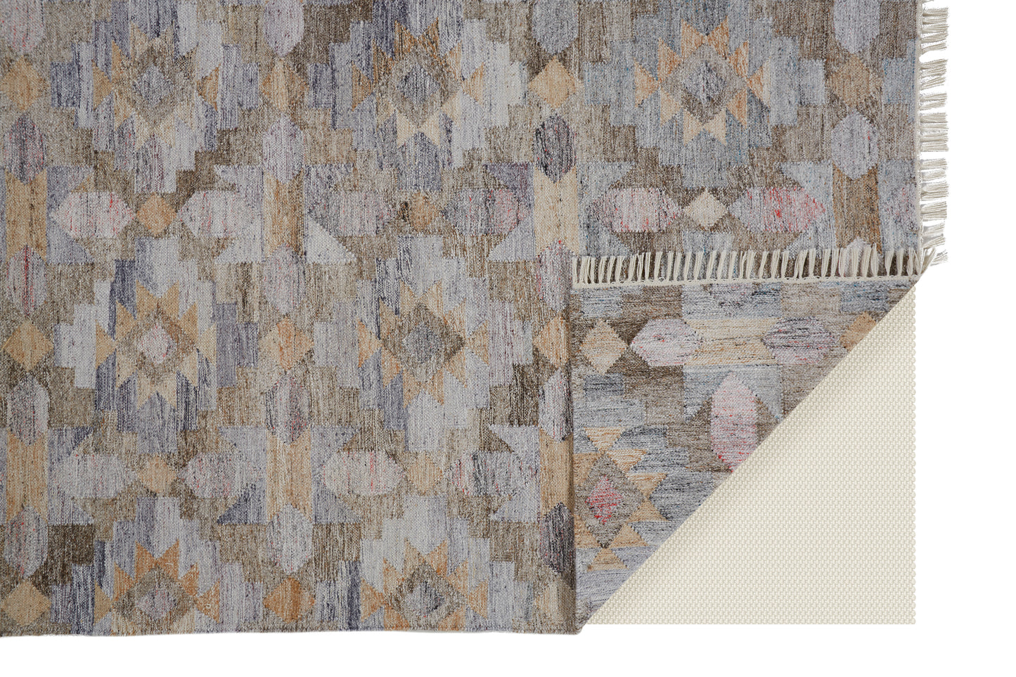 Beckett Transitional/Casual/Rustic Moroccan/Medallion Taupe/Gray/Blue - Feizy Rug