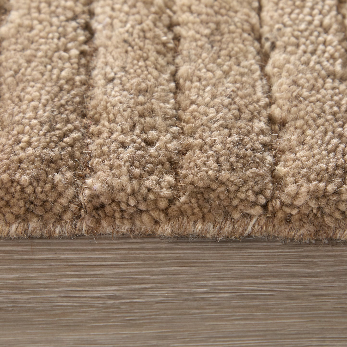 Cornerstone Modern/Casual Solid/Stripes Tan - Feizy Rug