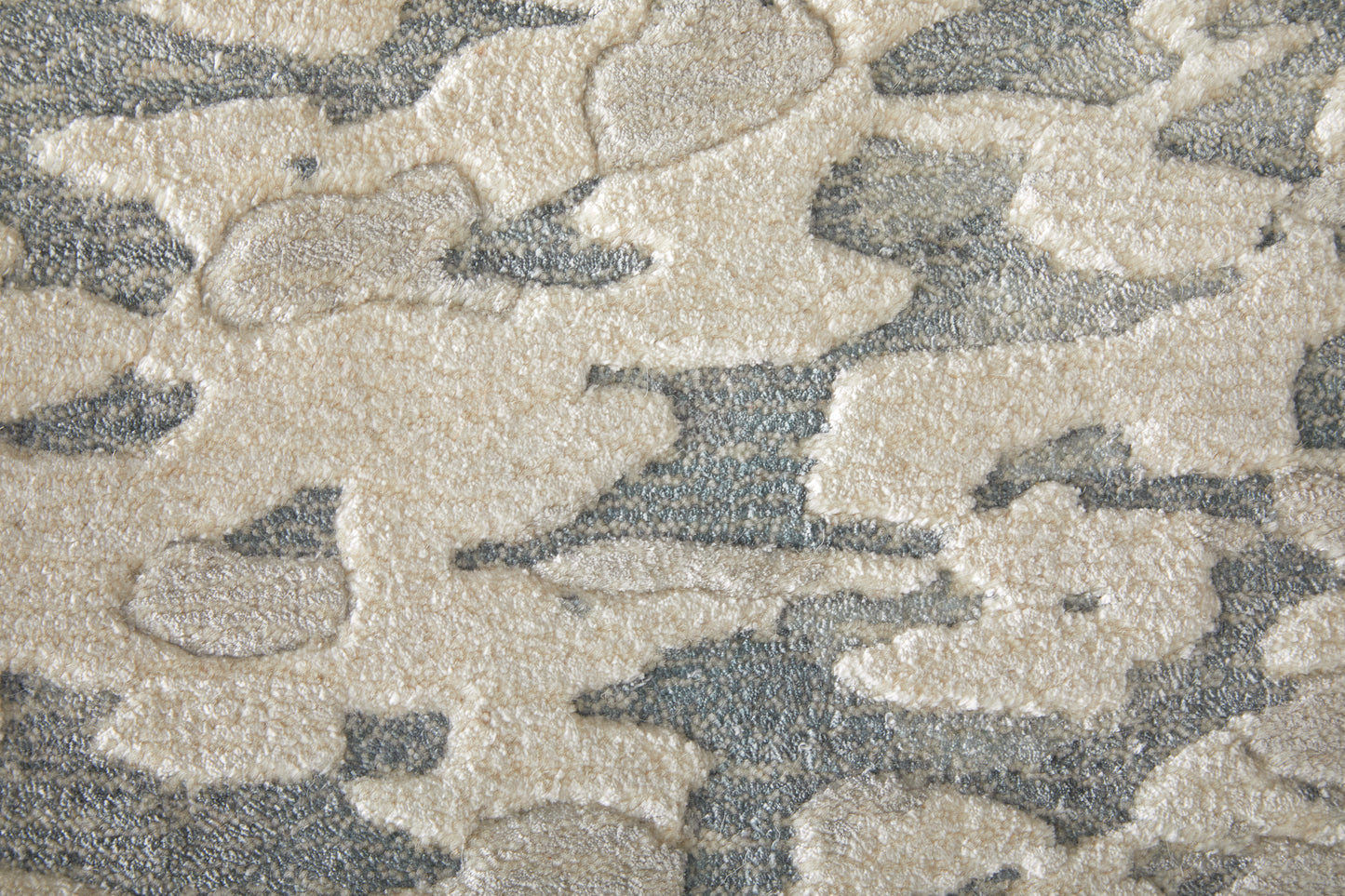 Braden Modern/Industrial/Casual Abstract/Watercolor Ivory/Blue/Gray - Feizy Rug