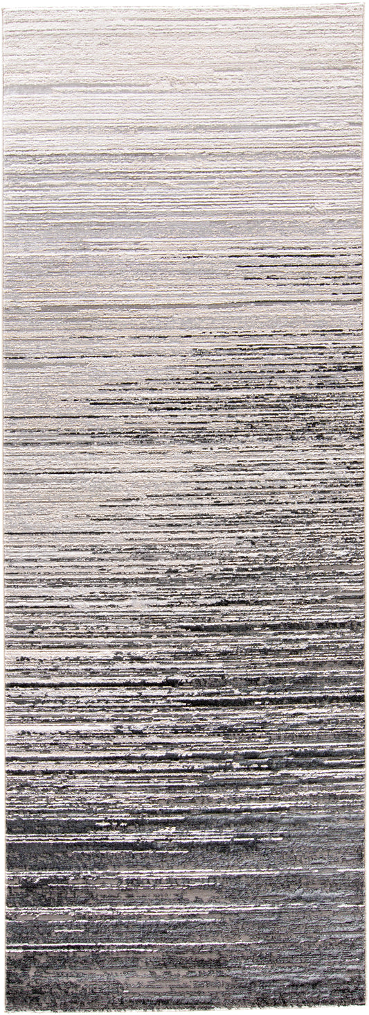 Micah Modern/Industrial Black/Gray Runner  Feizy Rugs Small Parcel,Feizy Rugs,Micah,Black/Gray,2'10" x 7'10",Runner,Polyester/Polypropylene,Modern/Industrial,Turkey