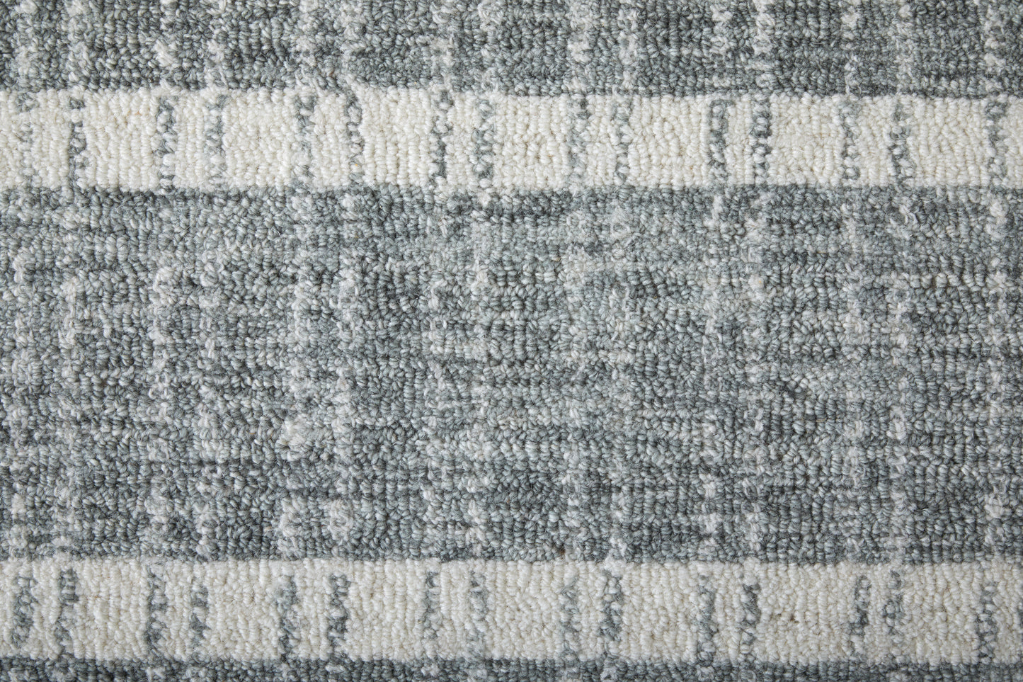 Aberdeen Modern/Casual Stripes/Geometric Gray/White - Feizy Rug