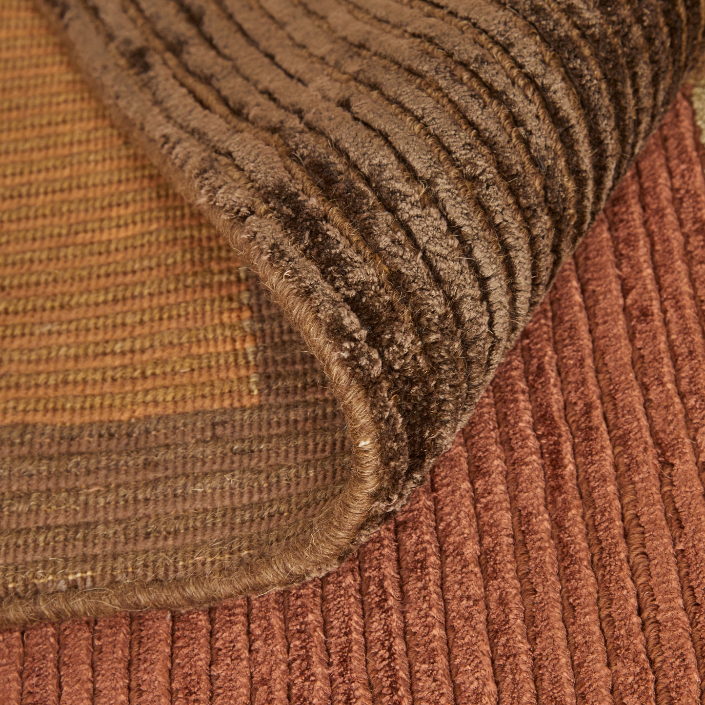 Keystone Transitional/Mid-Century Modern Color Block/Patchwork/Geometric Green/Brown/Orange - Feizy Rug