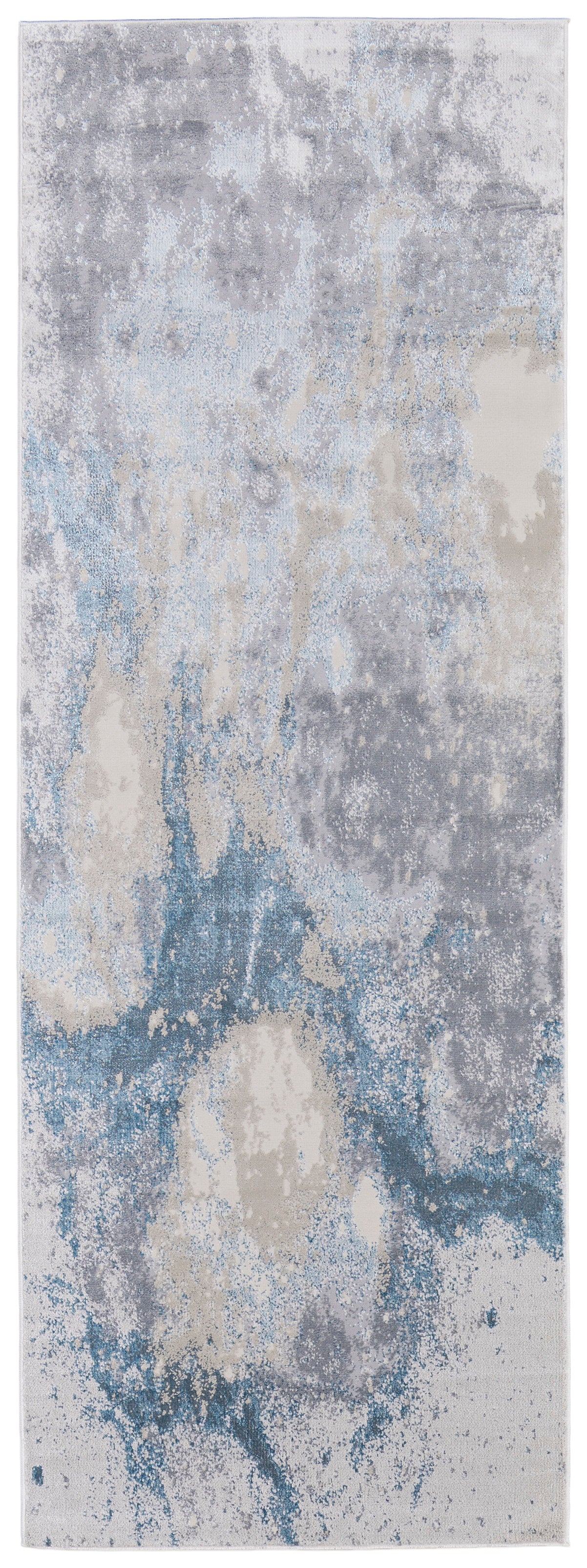 Astra Transitional/Industrial/Casual Abstract/Watercolor Blue/Gray - Feizy Rug