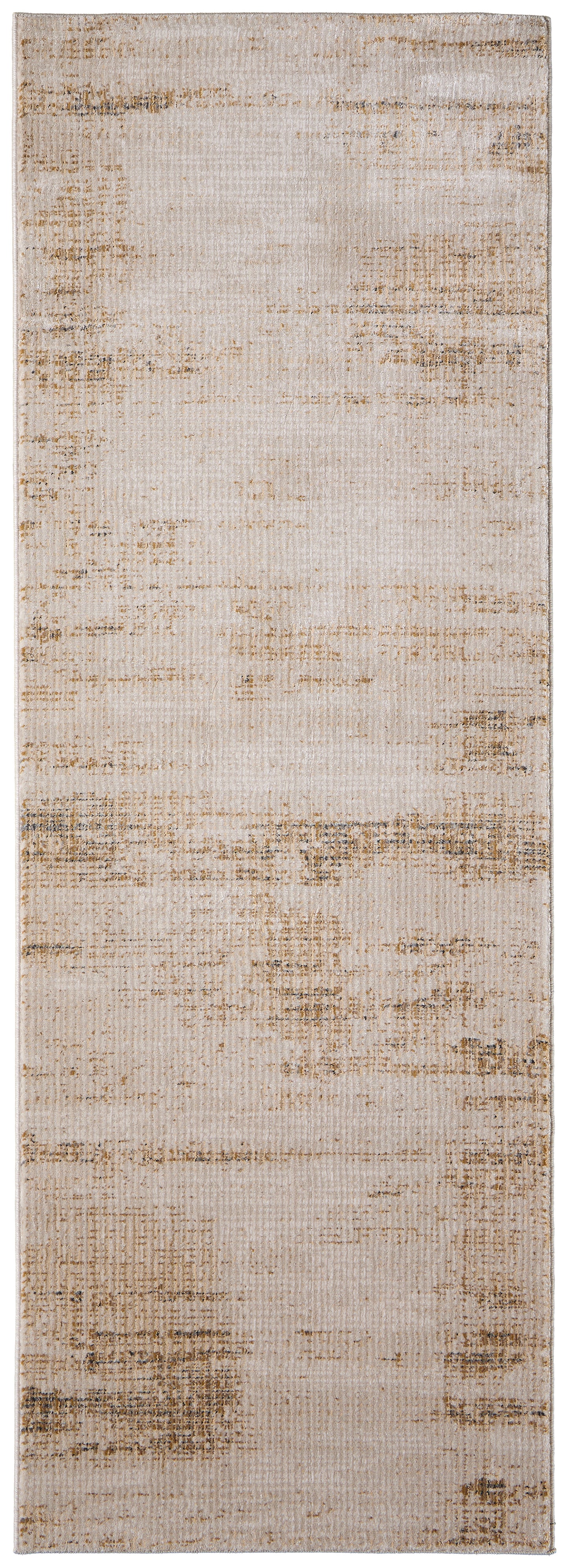 Deja Modern/Casual/Natural Distressed/Abstract Ivory/Brown/Tan - Feizy Rug