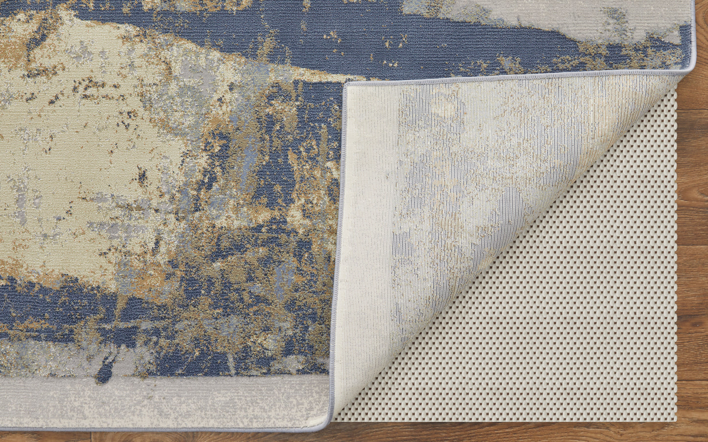 Clio Modern/Casual/Luxury & Glam Abstract/Distressed Blue/Gray/Tan - Feizy Rug