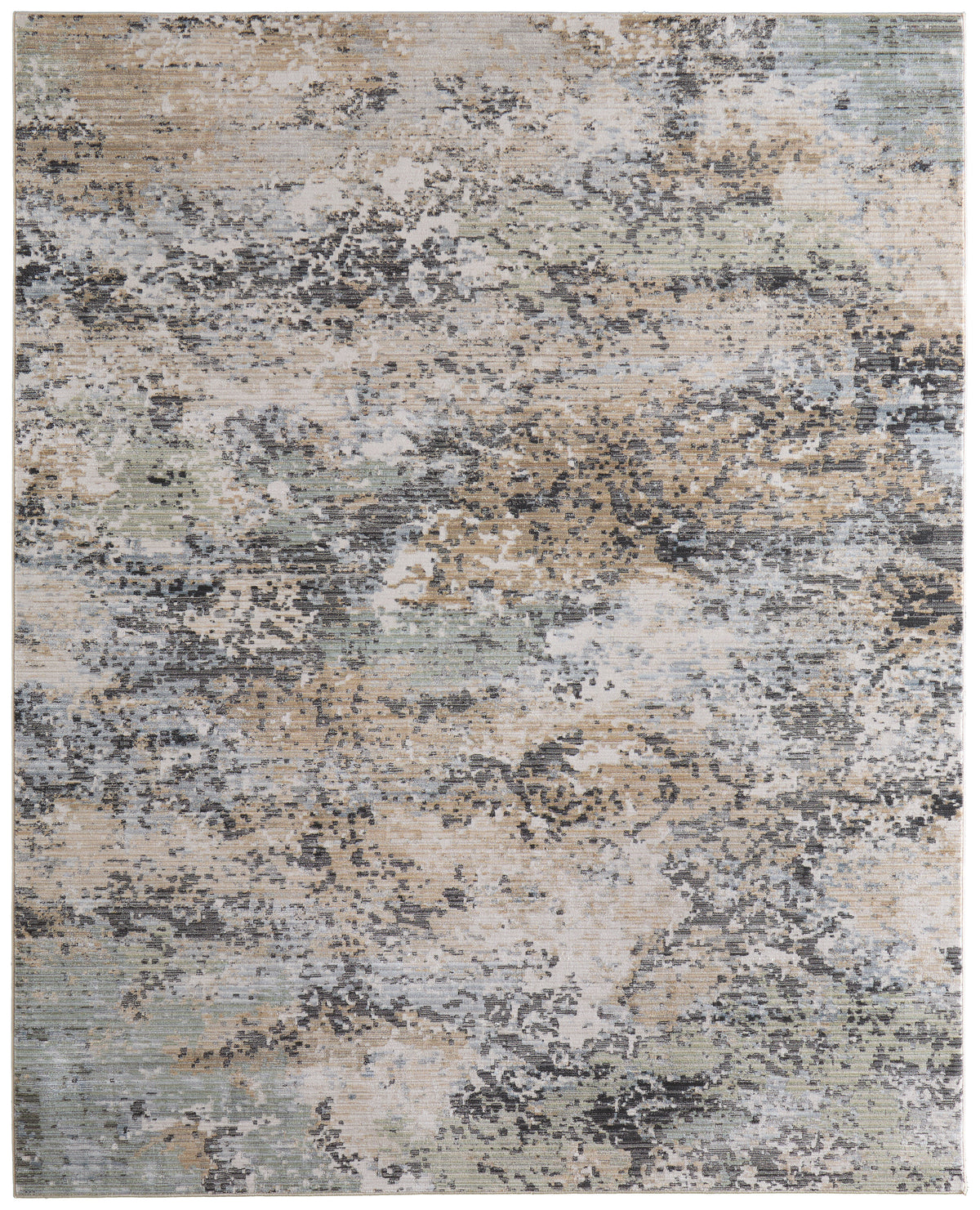 Greenwich Modern Abstract/Distressed Ivory/Tan/Blue - Feizy Rug