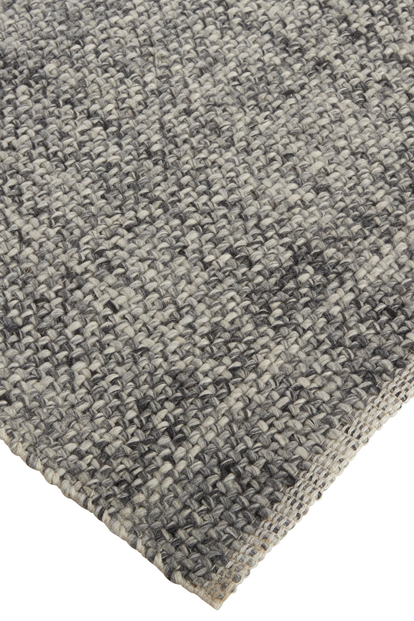 Naples Transitional/Casual/Nautical & Coastal Solid/Stripes Gray/Ivory - Feizy Rug