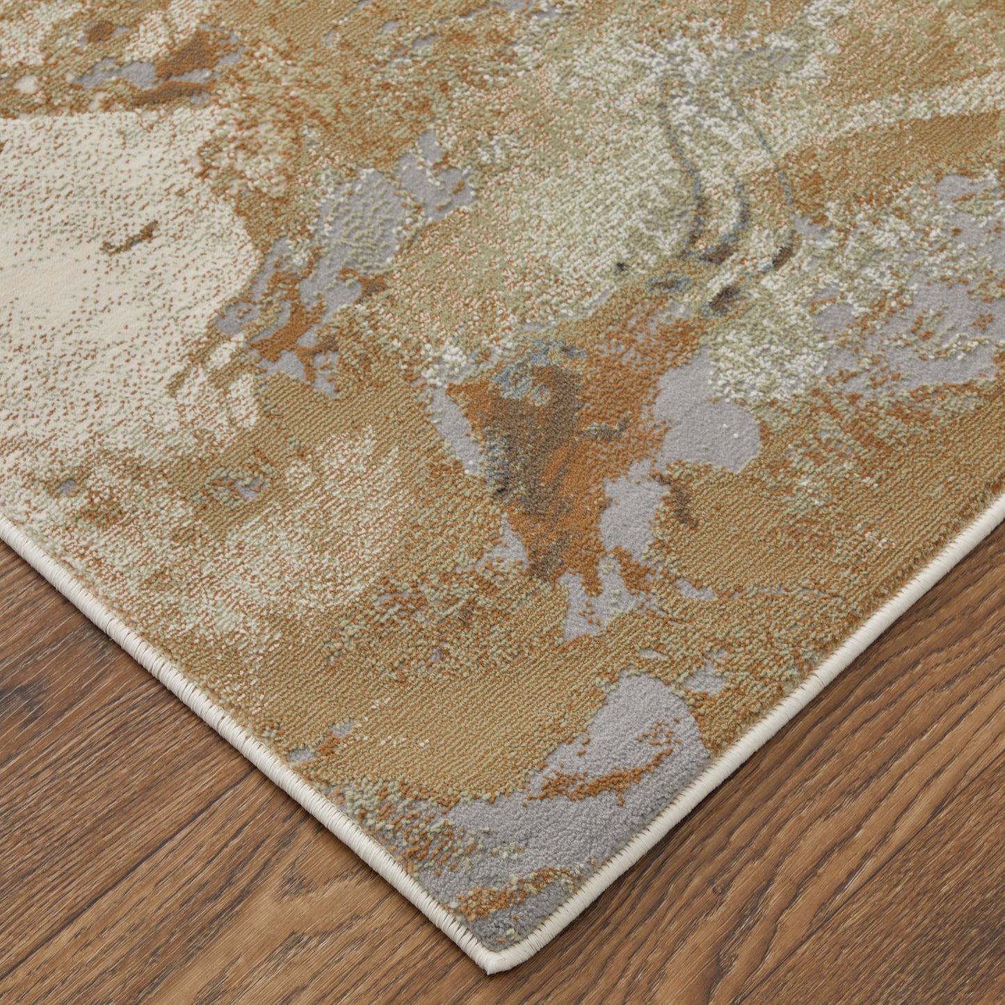 Clio Modern/Industrial/Casual Orange/Purple/Green Area Rug