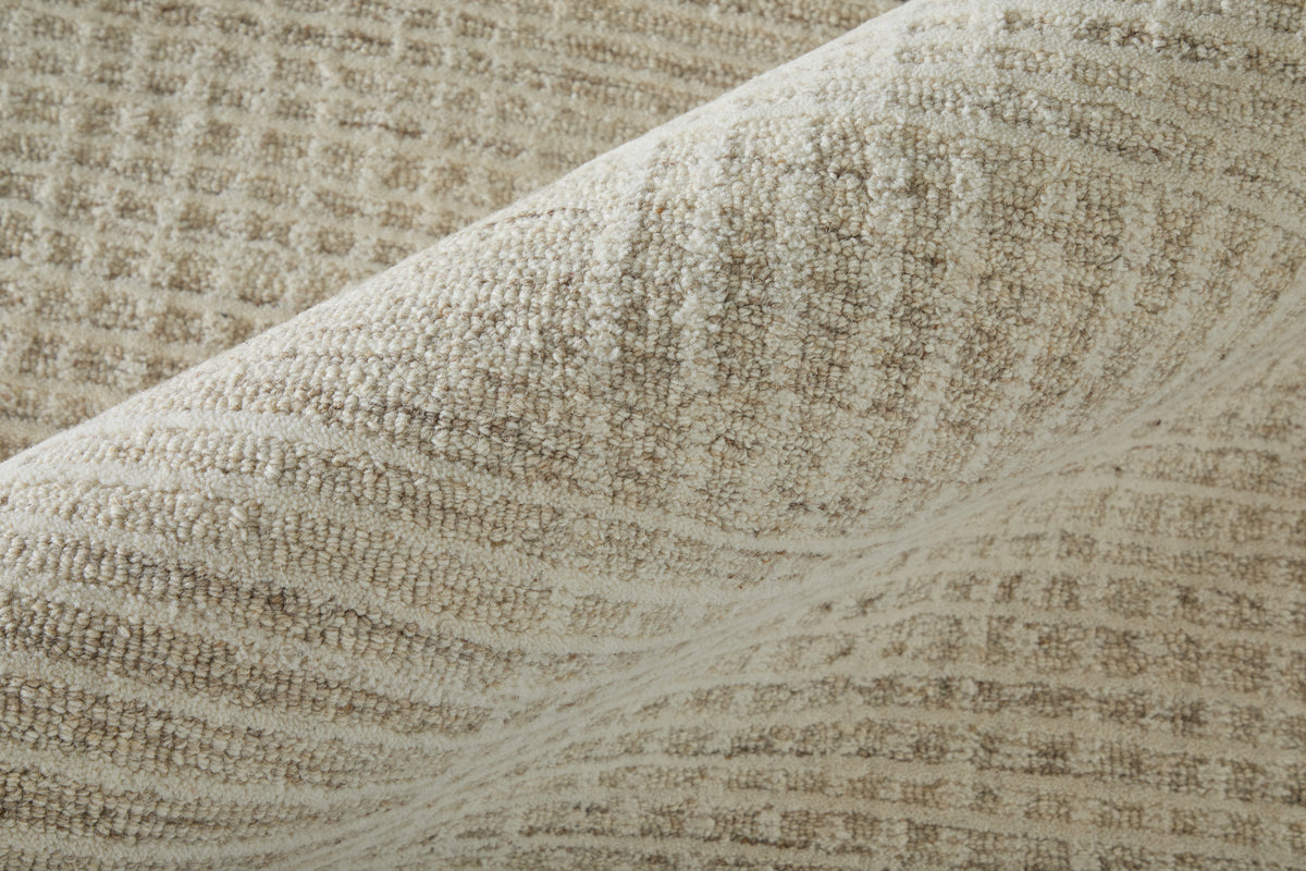 Winston Modern Plaid/Stripes Ivory - Feizy Rug