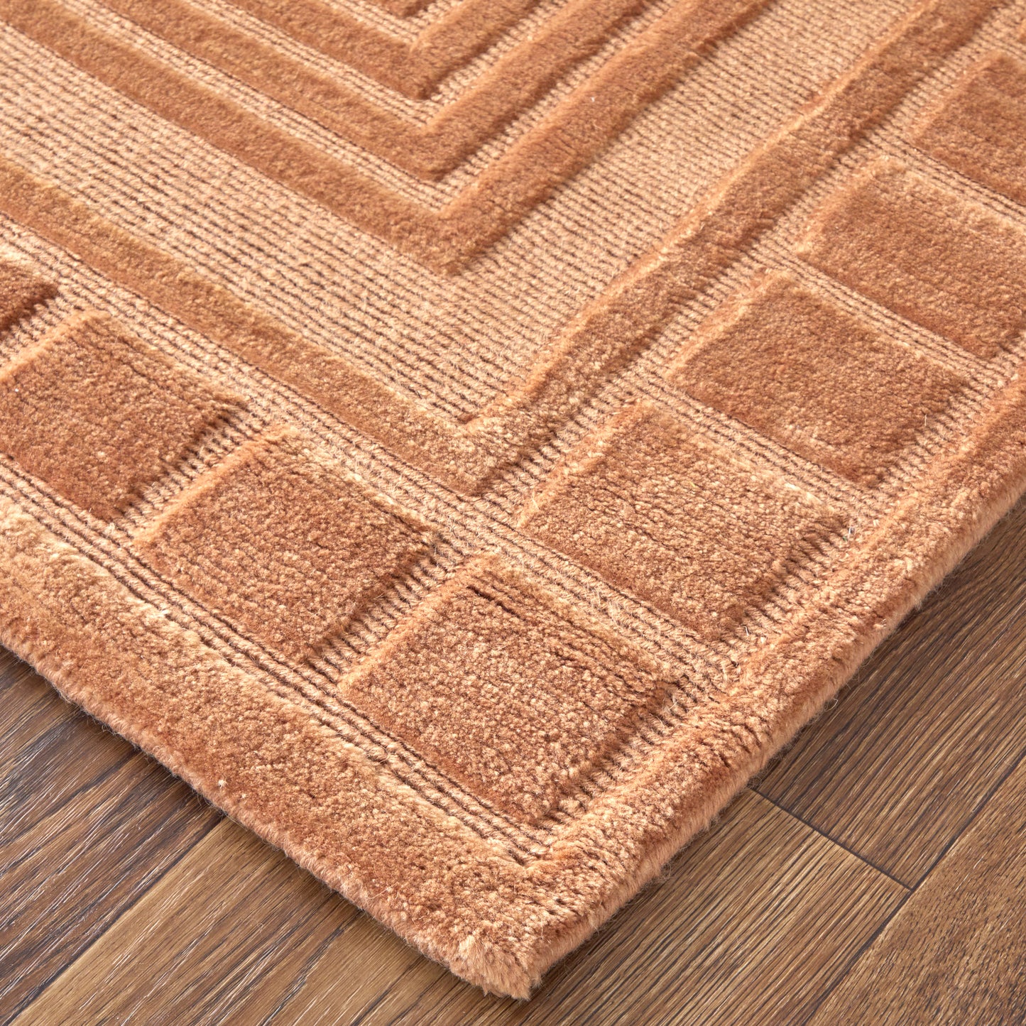 Channels Modern/Global Geometric Tan/Gold - Feizy Rug