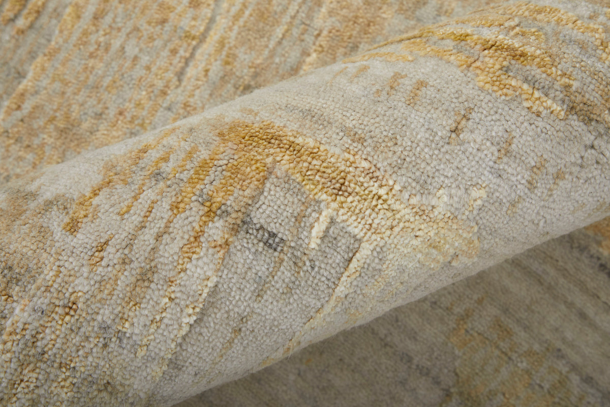 Eastfield Modern Abstract Yellow/Ivory/Gold 69FT - Feizy Rug