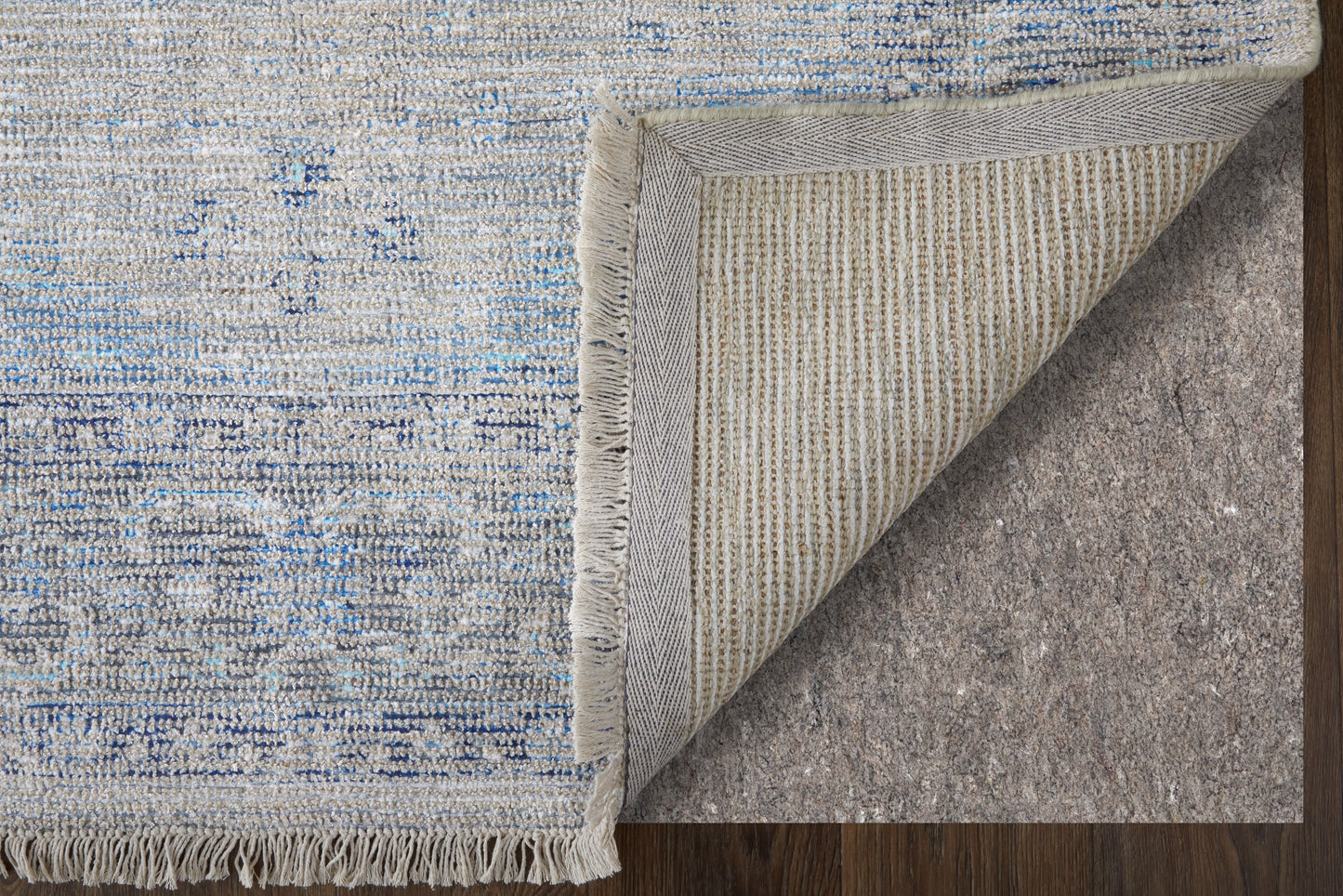 Caldwell Transitional/Bohemian & Eclectic/Vintage Gray/Blue/Ivory Area Rug