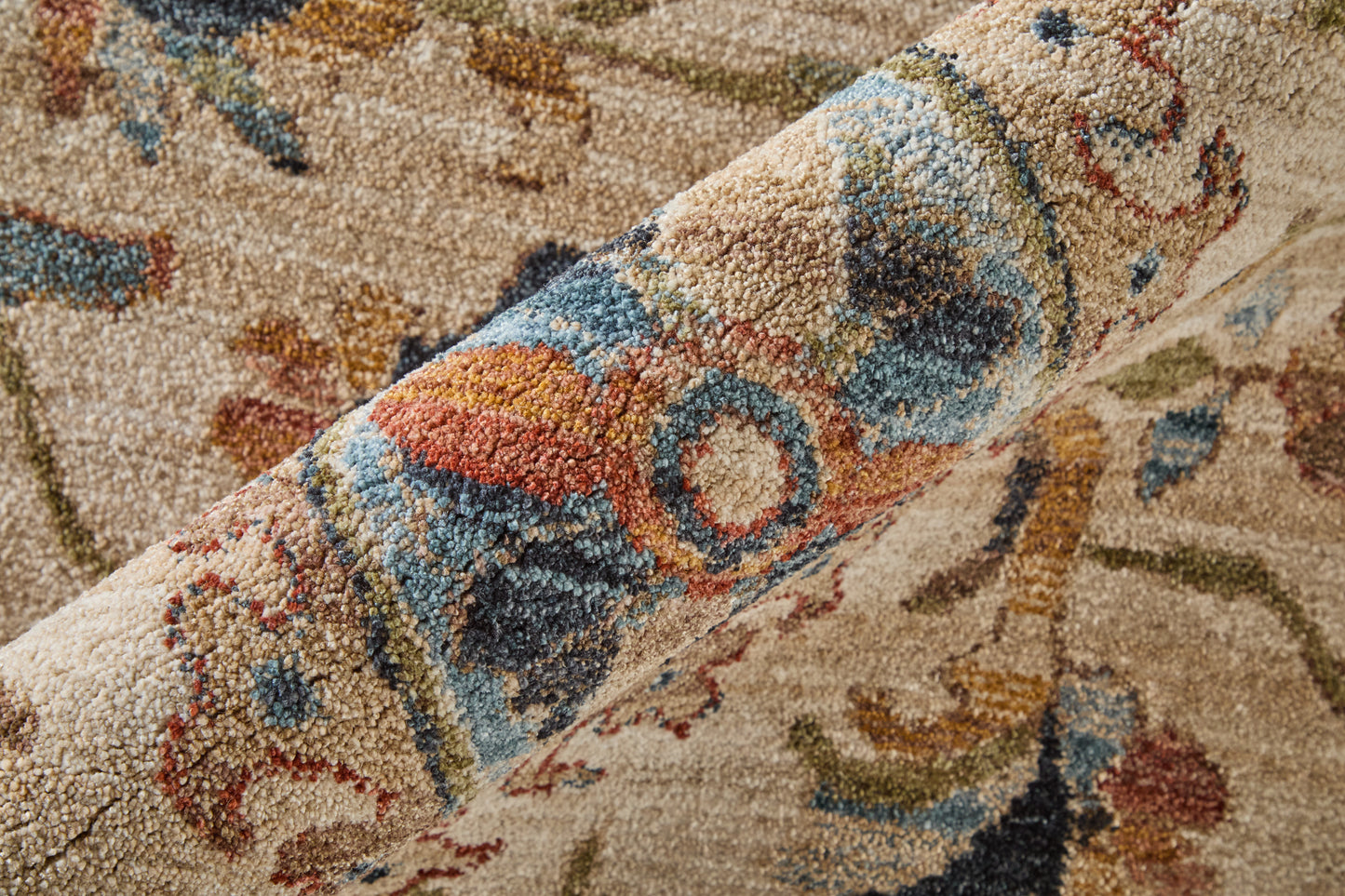 Pearson Traditional/Vintage Medallion/Floral & Botanical Ivory/Red/Blue - Feizy Rug