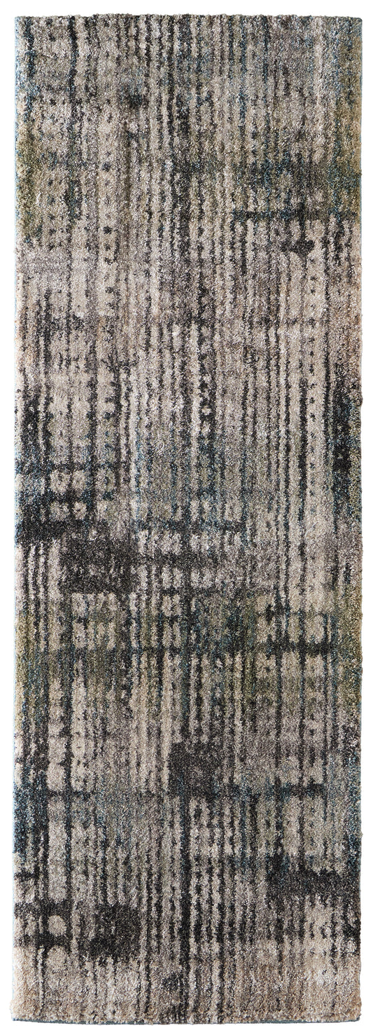Skyview Modern/Industrial/Rustic Gray/Black/Ivory Runner  Feizy Rugs Small Parcel,Feizy Rugs,Skyview,Gray/Black/Ivory,2'6" x 7'3",Runner,Polypropylene,Modern/Industrial/Rustic,Turkey