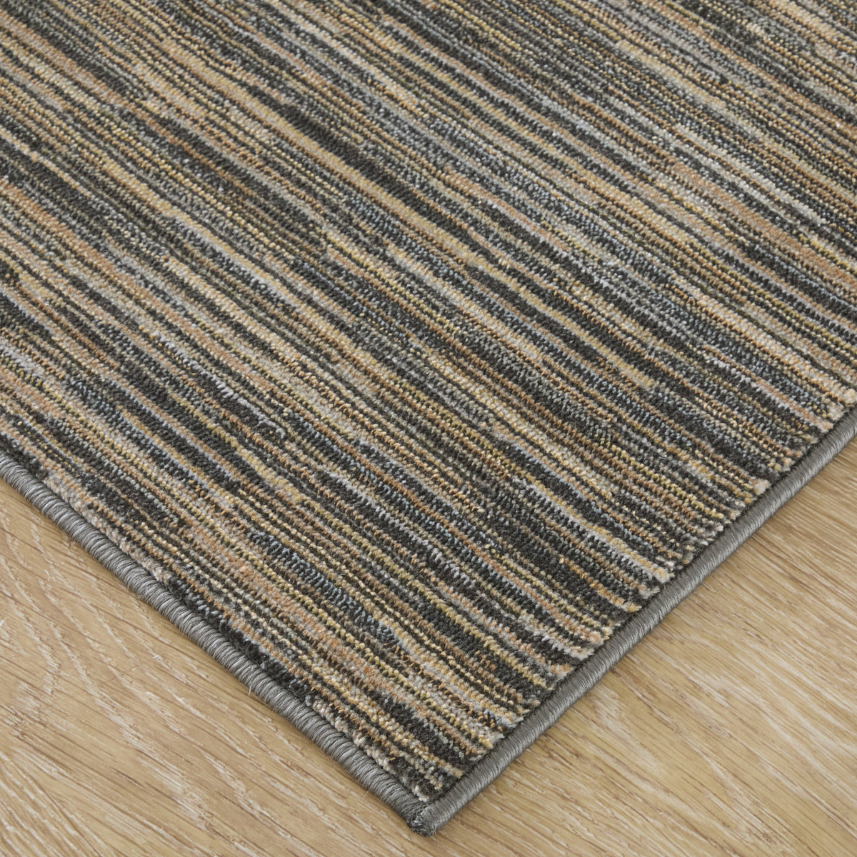 Priestley Modern Solid/Stripes Taupe - Feizy Rug