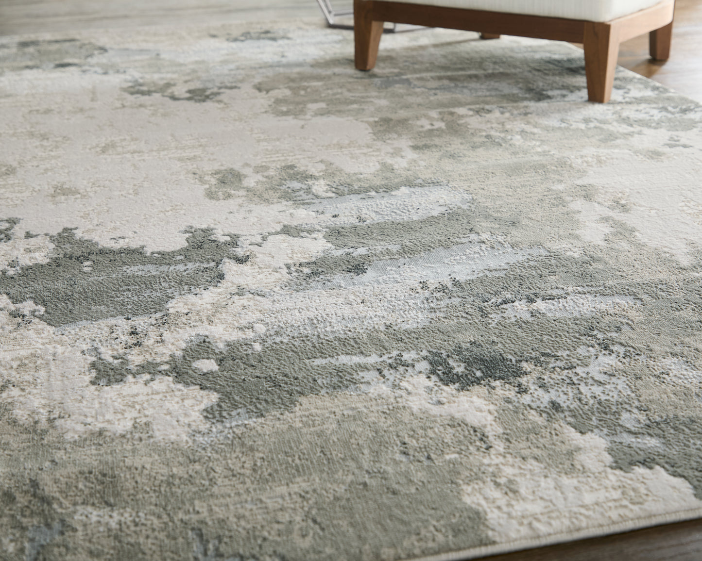 Prasad Modern/Casual Ivory/Gray Area Rug