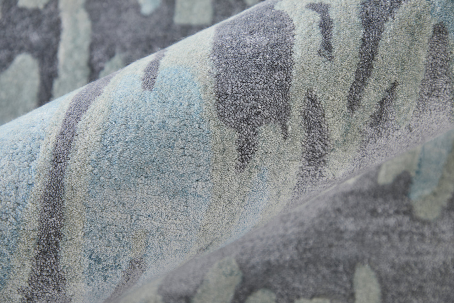 Dryden Transitional/Industrial/Luxury & Glam Abstract/Watercolor Blue/Green/Gray - Feizy Rug