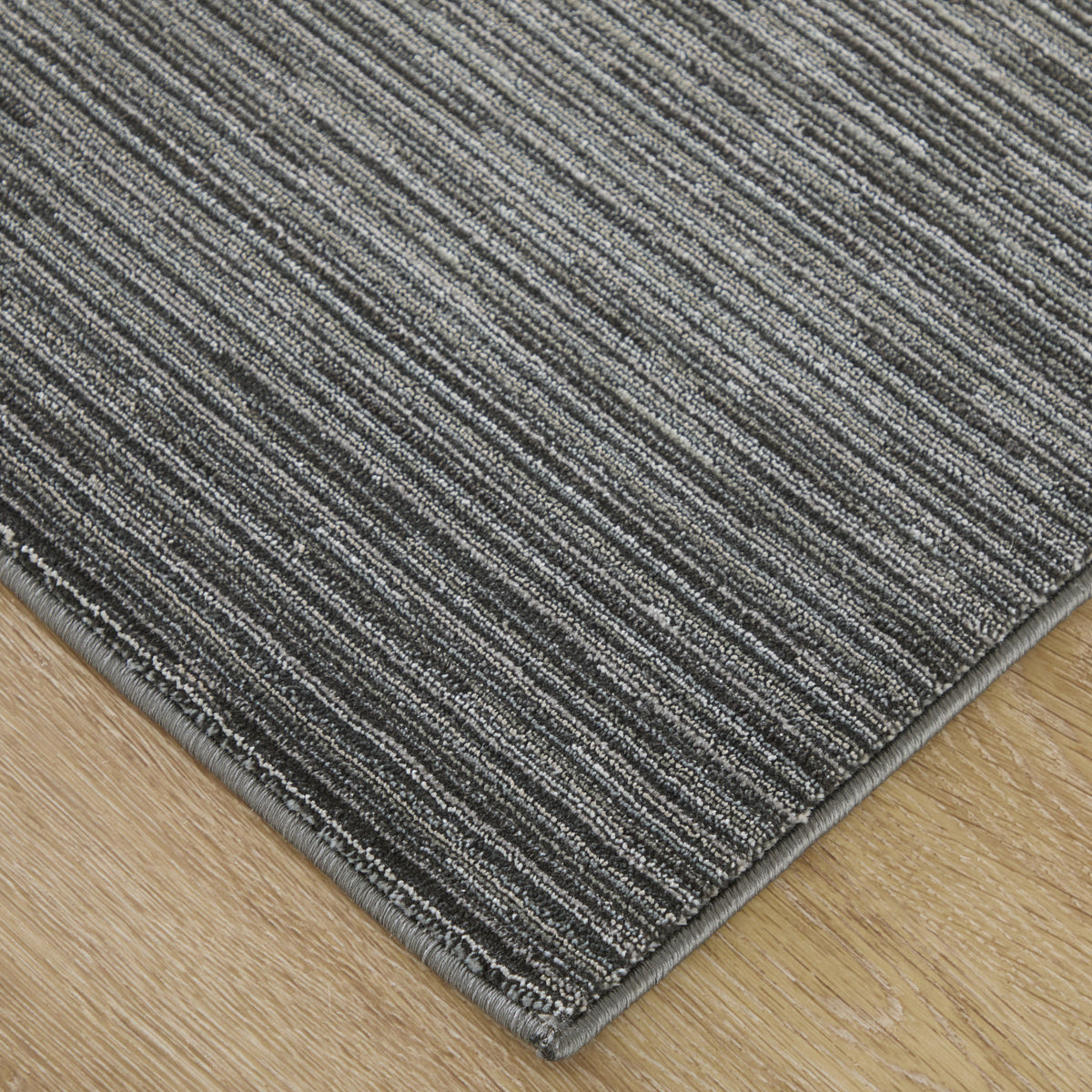 Priestley Modern Solid/Stripes Gray - Feizy Rug