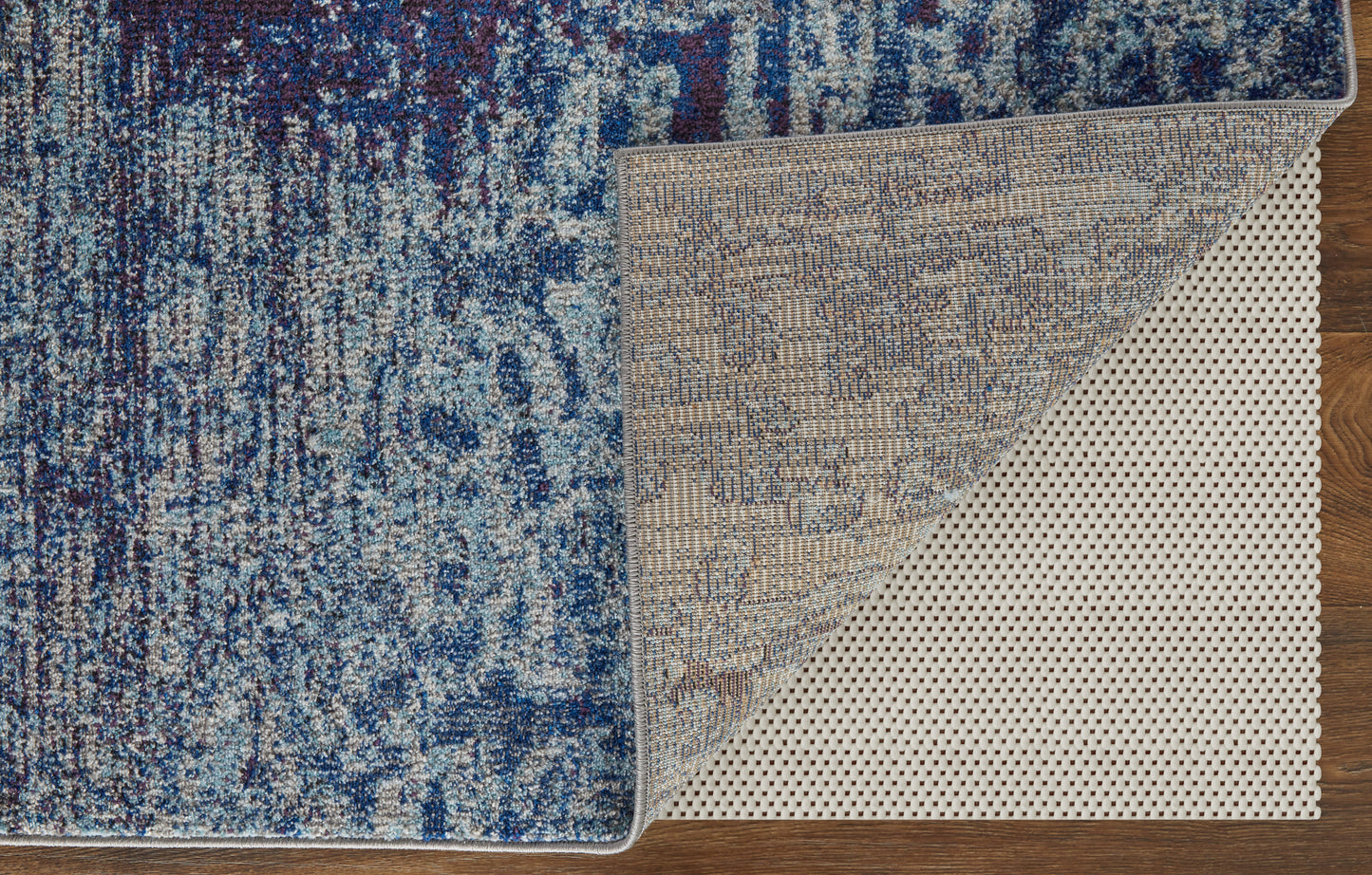 Edgemont Modern/Casual Abstract/Watercolor Blue/Purple/Ivory - Feizy Rug