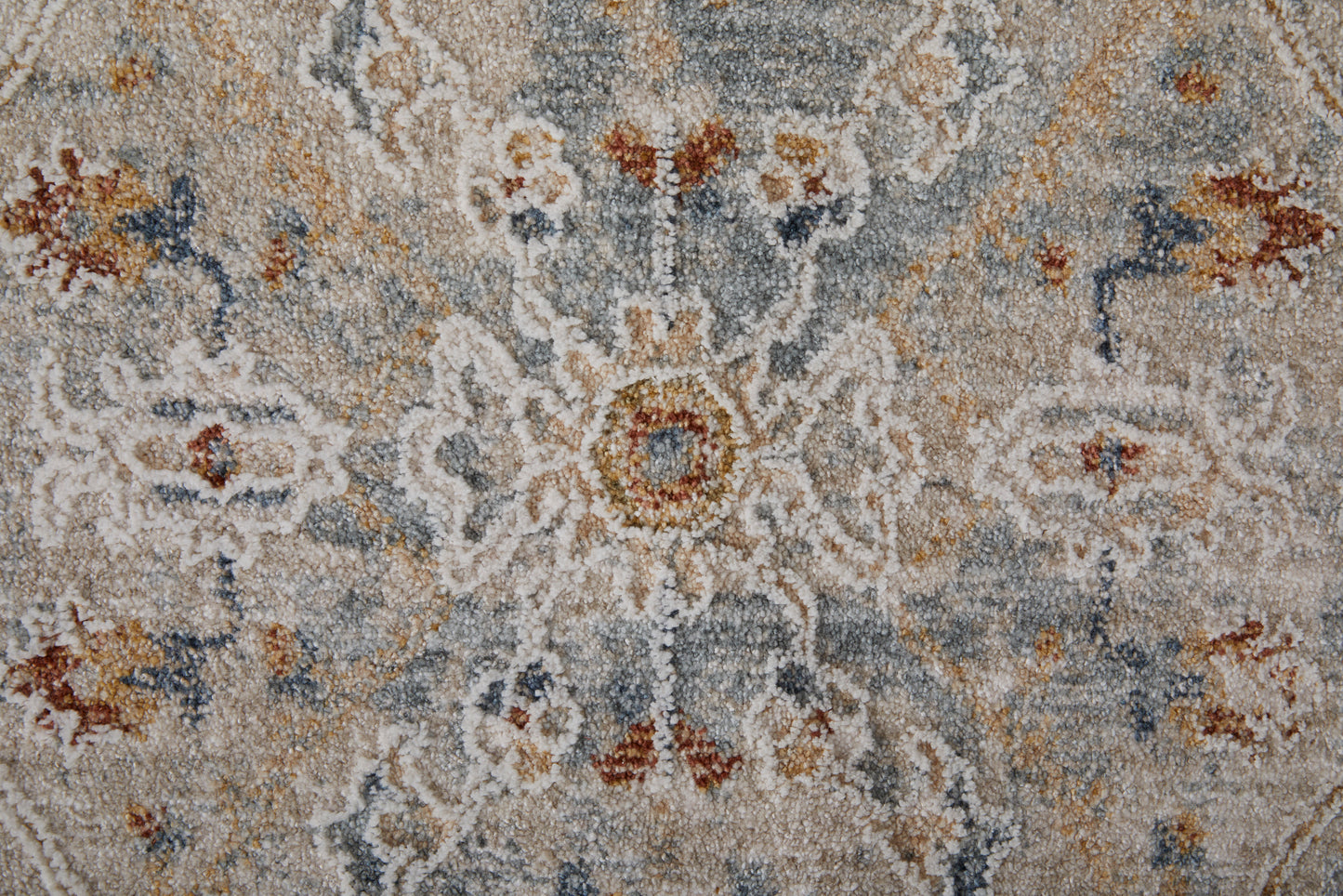 Pasha Transitional/Bohemian & Eclectic/Global Ivory/Blue/Tan Accent Rug  Feizy Rugs Small Parcel,Feizy Rugs,Pasha,Ivory/Blue/Tan,2' x 3',Accent Rug,Polyester,Transitional/Bohemian & Eclectic/Global,Turkey