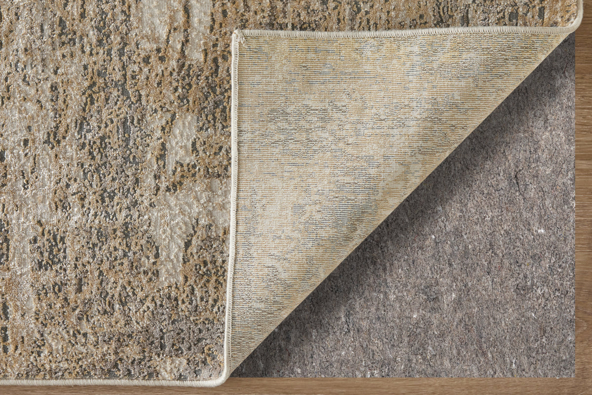 Parker Transitional/Casual Abstract Tan/Ivory/Brown 3705 - Feizy Rug