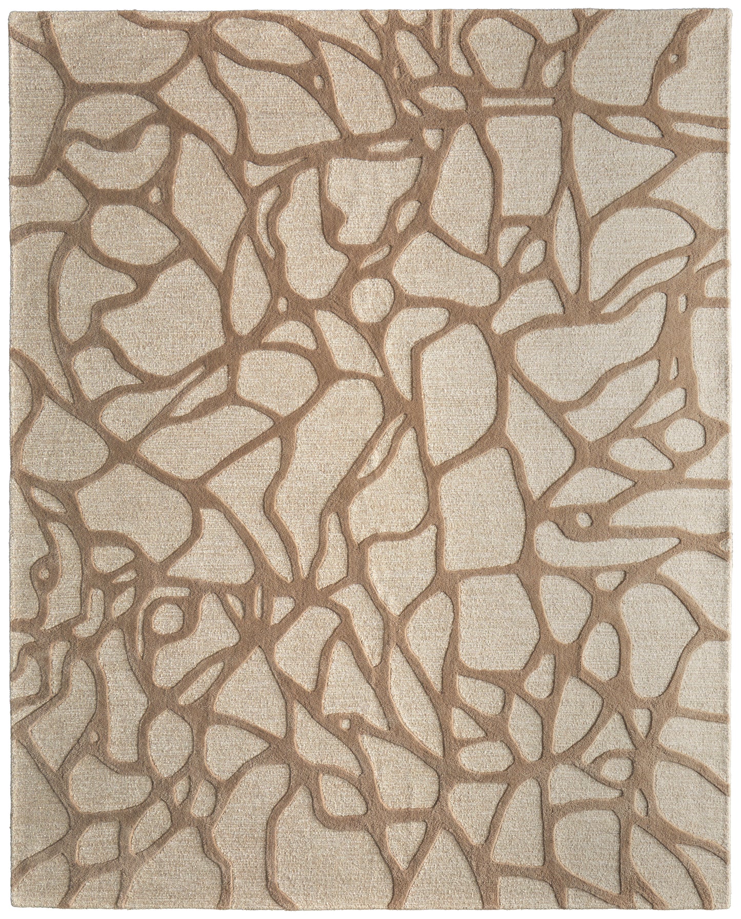 Kimball Transitional/Bohemian & Eclectic Abstract/Geometric Ivory/Brown/Tan - Feizy Rug