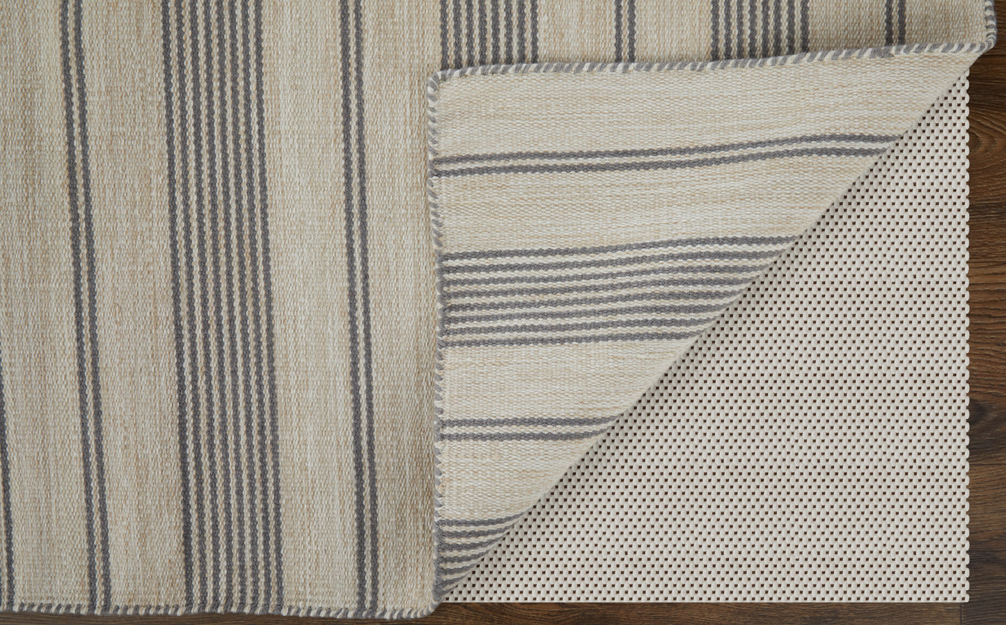 Duprine Transitional/Casual/Nautical & Coastal Stripes/Geometric Gray/Ivory - Feizy Rug