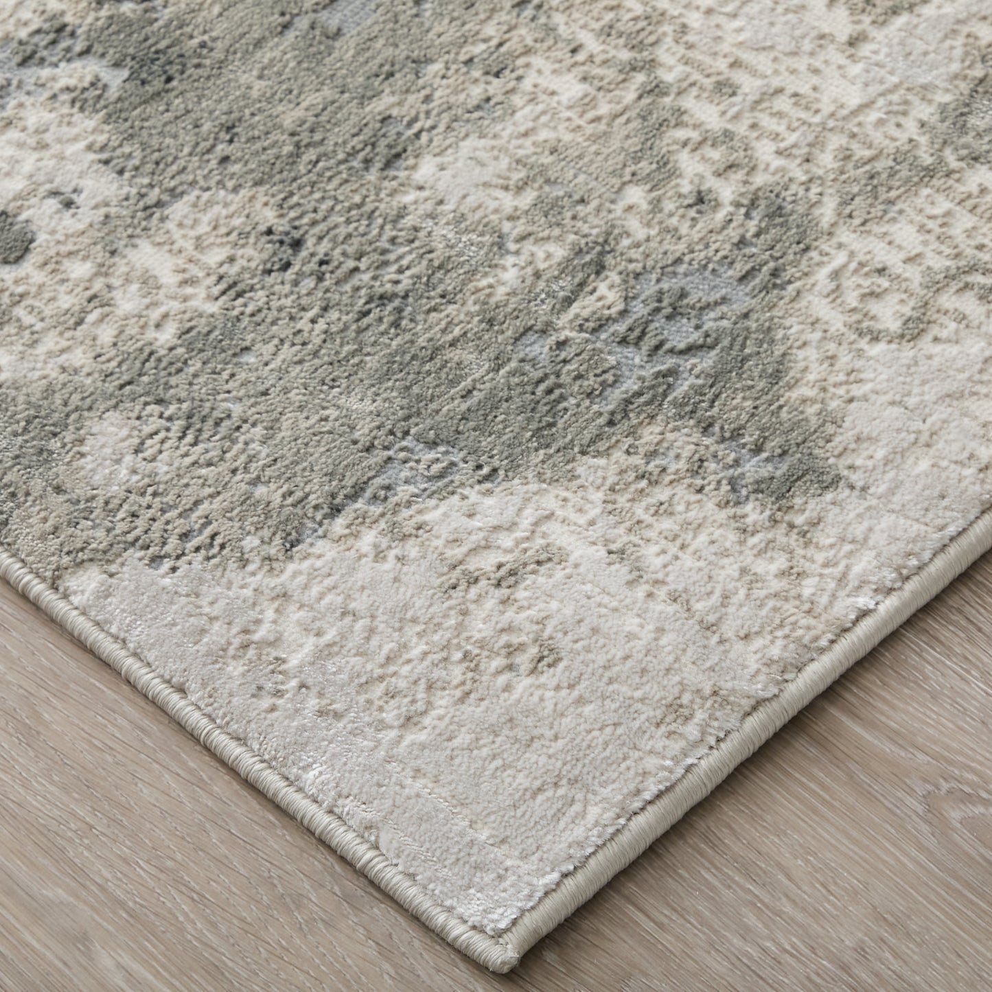 Prasad Modern/Casual Ivory/Gray Area Rug