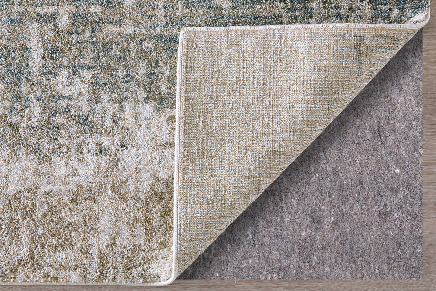 Richmond Modern/Industrial Abstract/Distressed Ivory/Blue/Green - Feizy Rug