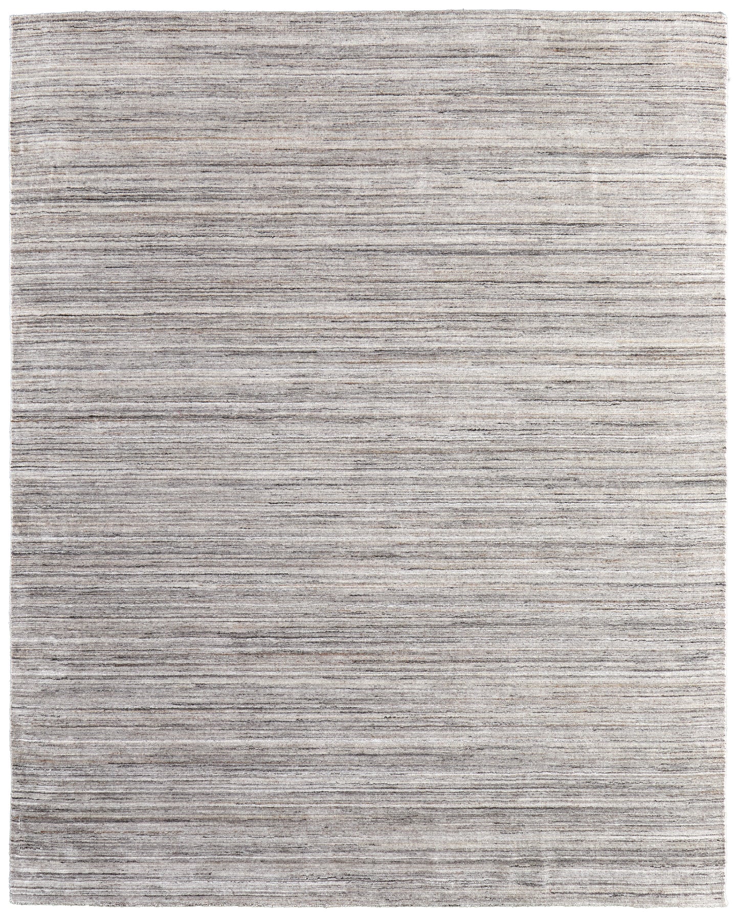 Lakewood Modern/Casual Solid/Distressed/Stripes Gray/Black/Brown - Feizy Rug
