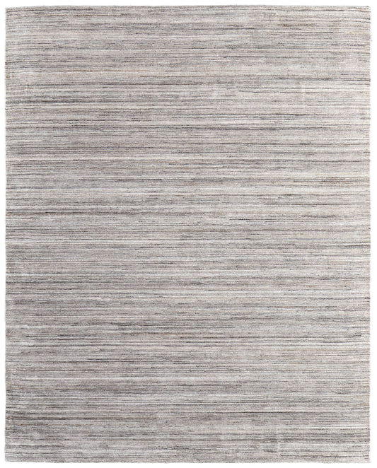 Lakewood Modern/Casual Solid/Distressed/Stripes Gray/Black/Brown - Feizy Rug