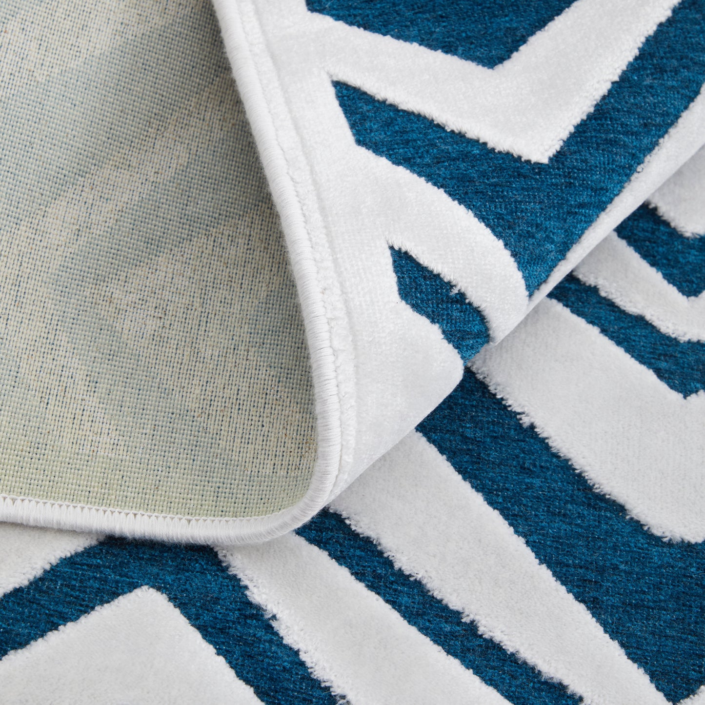 Saphir Mira Modern/Global Diamond Blue/Green/White - Feizy Rug