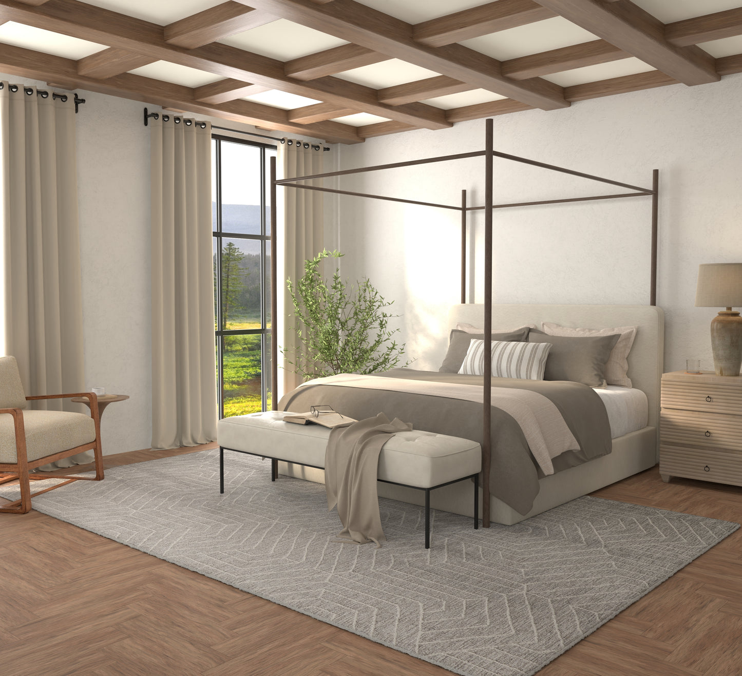 Emerson Modern/Casual Gray/Ivory Accent Rug