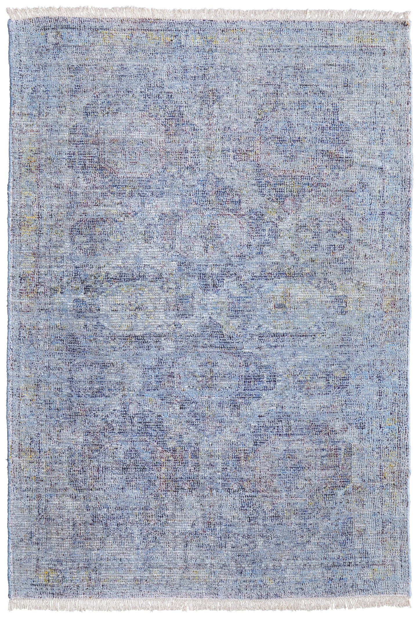 Caldwell Transitional/Bohemian & Eclectic Blue/Ivory Accent Rug