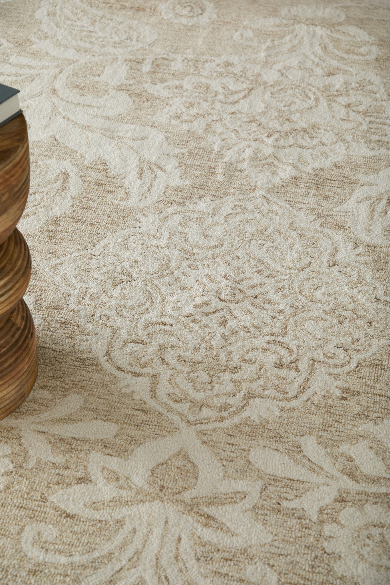 Belfort Transitional/Classic/Bohemian & Eclectic Medallion/Damask/Floral & Botanical Tan/Ivory - Feizy Rug