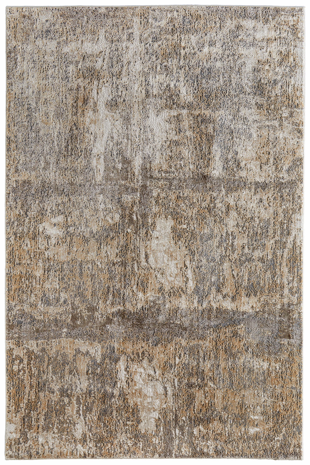 Parker Transitional/Casual Abstract Tan/Ivory/Brown 3705 - Feizy Rug